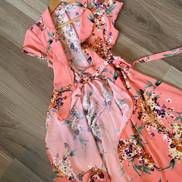 Eva Mendes NY&C Marina Floral Wrap Dress 2P (A15) - Picture 9 of 16